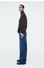 Casual Straight Low Waist Washed Denim Dark Blue Spring & Fa - Image 2