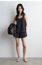 Suede Round-Neck Vest