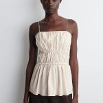 Ruched Camisole Beige