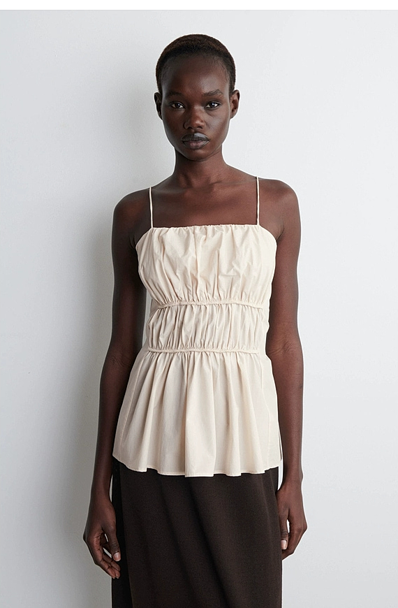 O1CN01c7Hob91u7vth7LS47_!!4611686018427380567-0-item_pic Ruched Camisole Beige - Image 1