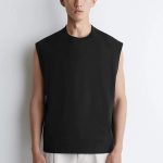 Knitted Round-Neck Vest Black