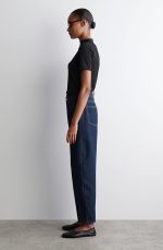 Standard Tapered High Waist Straight Cropped Denim - Image 2