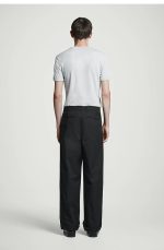 Cotton Tapered Trousers Black - Image 2