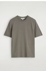Silk Round-Neck T-Shirt Gray - Image 4