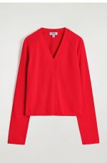 Cotton V-Neck Cardigan - Image 3