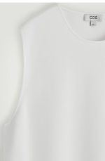 Knitted Round-Neck Vest White - Image 4