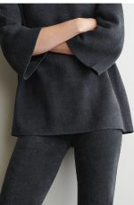 Knitted Slim Leggings Gray - Image 2