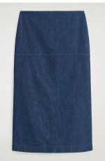 Denim Slim Skirt Blue - Image 4