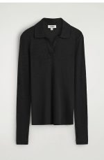 Merino Slim Polo Black - Image 4