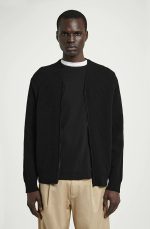 Knitted V-Neck Cardigan Black