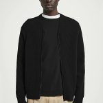 Knitted V-Neck Cardigan Black