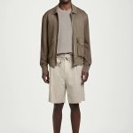 Linen Drawstring Shorts Beige