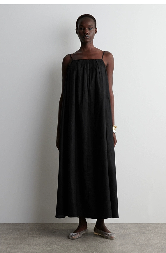 O1CN01euRHDB1u7vsrm4P43_!!4611686018427380567-0-item_pic Linen Pleated Dress - Image 1