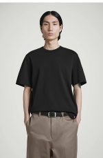 Wool Round-Neck T-Shirt Black