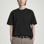 Wool Round-Neck T-Shirt Black