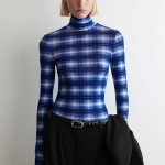 Merino Turtleneck Top Blue