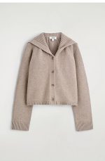 Wool Cardigan Beige - Image 4