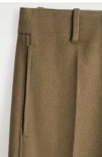 Wool Barrel Trousers Brown - Image 4