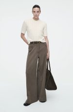 Wool Short-Sleeve Sweater White