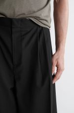 Wool Wide-Leg Pants Black - Image 3