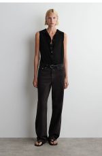 Silk Sleeveless Polo Black - Image 2