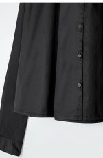 Cotton Collared Shirt Black - Image 4