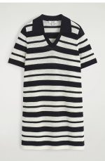 Knitted Polo-Collar Dress - Image 4