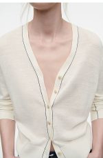 Wool V-Neck Cardigan - Image 3