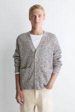 V-Neck Cardigan Brown - Image 2