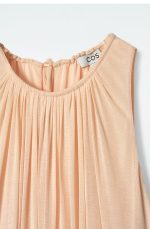 Pleated Dress Orange - Image 4
