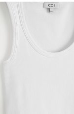 Knitted Slim Vest White - Image 5