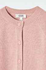 Wool Long-Sleeve Cardigan Pink - Image 5