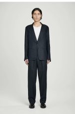 Linen Tapered Pants Navy