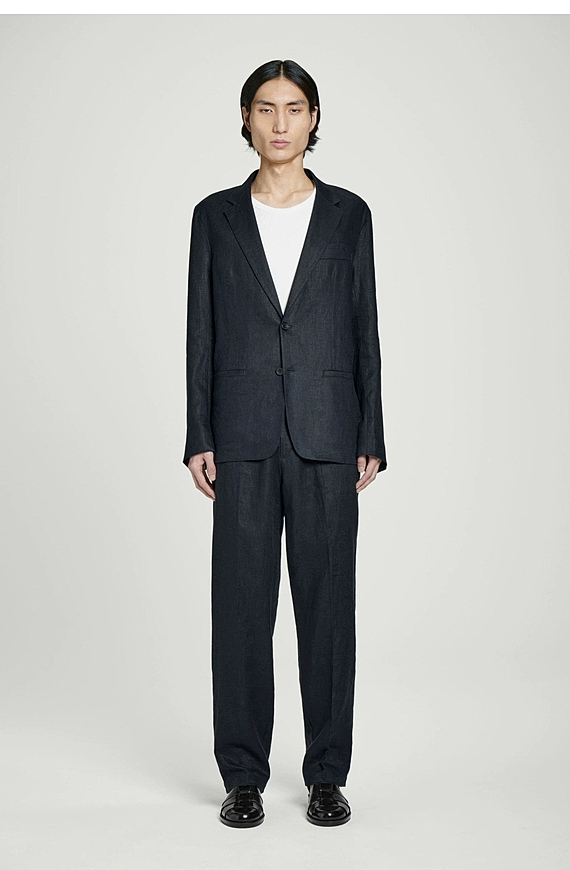 O1CN01hFIbf71u7vsLzJz1O_!!4611686018427380567-0-item_pic Linen Tapered Pants Navy - Image 1