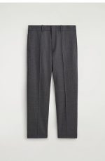 Wool Tapered Trousers Gray - Image 3