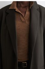 Merino Slim Polo Brown - Image 3