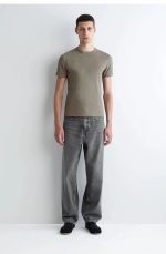 Denim Straight Trousers