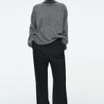 Wool Straight Pants Black