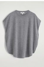 Merino Round-Neck Top Gray - Image 4