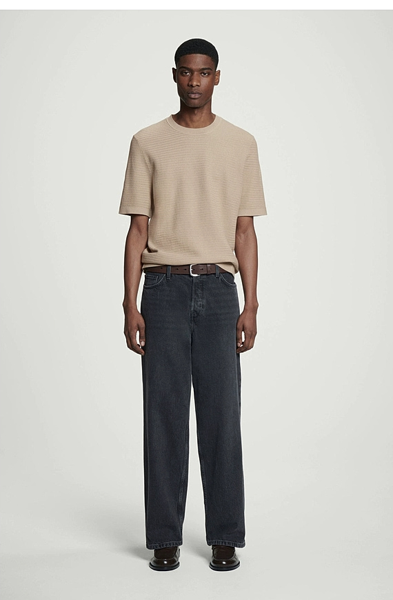 O1CN01htIOnL1u7vsE7wCes-4101595991 Knitted T-Shirt Beige - Image 1