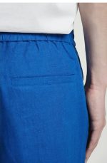 Linen Shorts Blue - Image 2