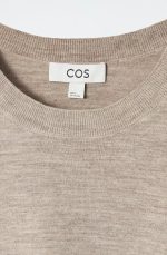 Standard Round-neck Merino Fleece Knitted Apricot Long Sleev - Image 4