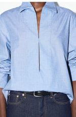 Cotton Shirt Blue - Image 3