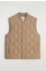 Quilted Vest Beige - Image 4