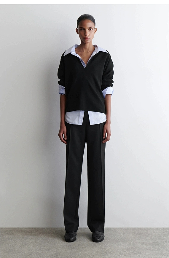 O1CN01iiTyao1u7vv11aSVE_!!4611686018427380567-0-item_pic Wool Slim Trousers Black - Image 1