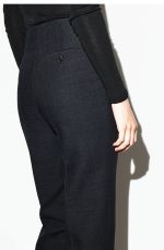 Wool Slim Trousers Black - Image 3