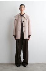 Wool Collared Jacket Pink