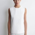 Cotton Sleeveless Shirt White