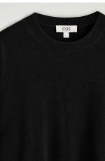 Wool Round-Neck Pullover Black - Image 5