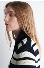 Knitted Polo-Collar Dress - Image 3